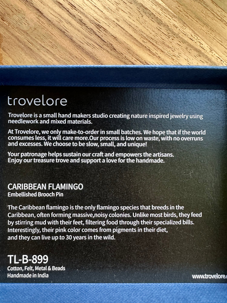 Trovelore Caribbean Flamingo Brooch