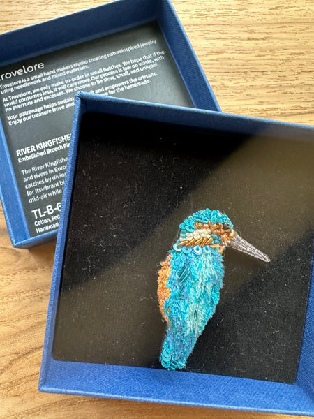Trovelore River Kingfisher Brooch