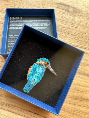 Trovelore River Kingfisher Brooch