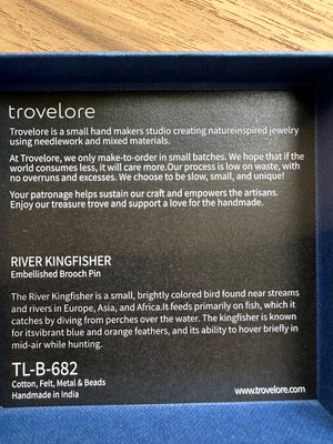 Trovelore River Kingfisher Brooch