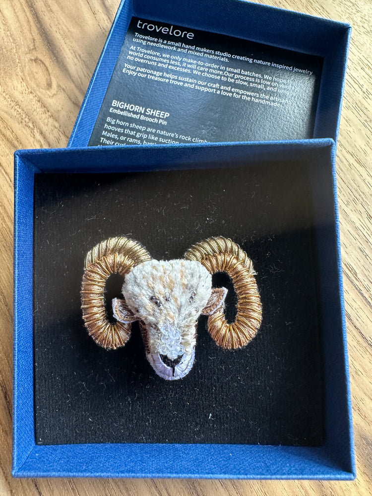 Trovelore Bighorn Sheep Brooch