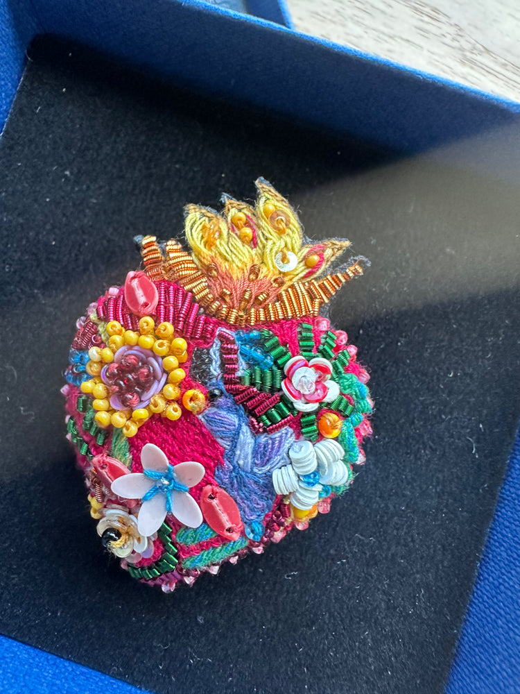 Trovelore Flaming Heart Brooch