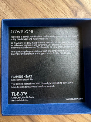 Trovelore Flaming Heart Brooch