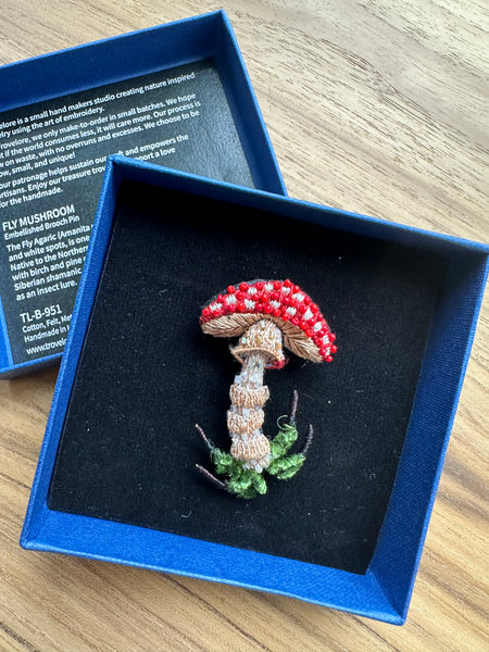 Trovelore Fly Mushroom Brooch