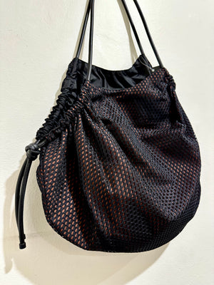 InZu Cocco Tote Bag Black Net Brick