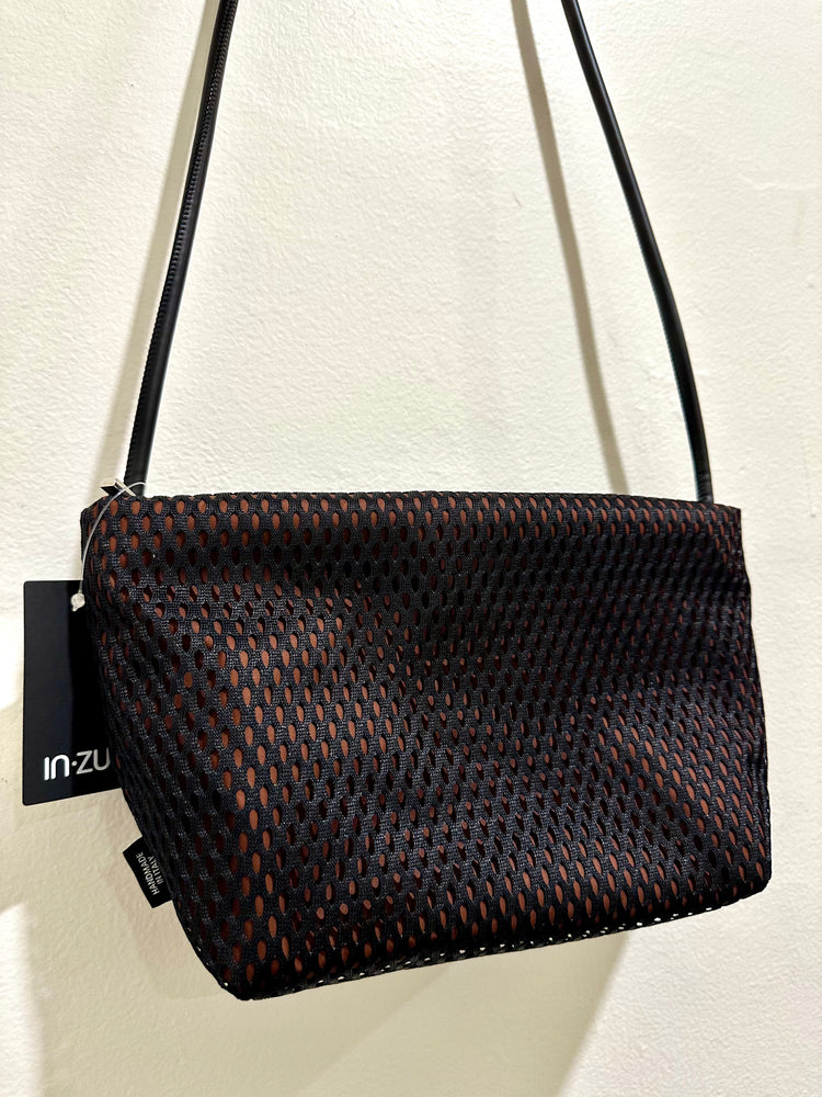 InZu Mouse Black and Tobacco Hive Crossbody Bag