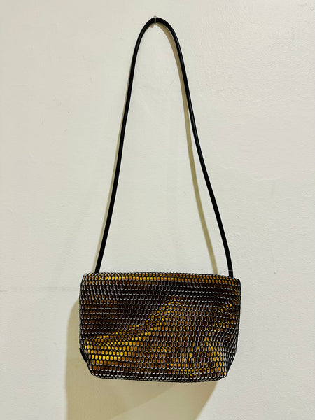 InZu Mouse Black and Gold Hive Crossbody Bag