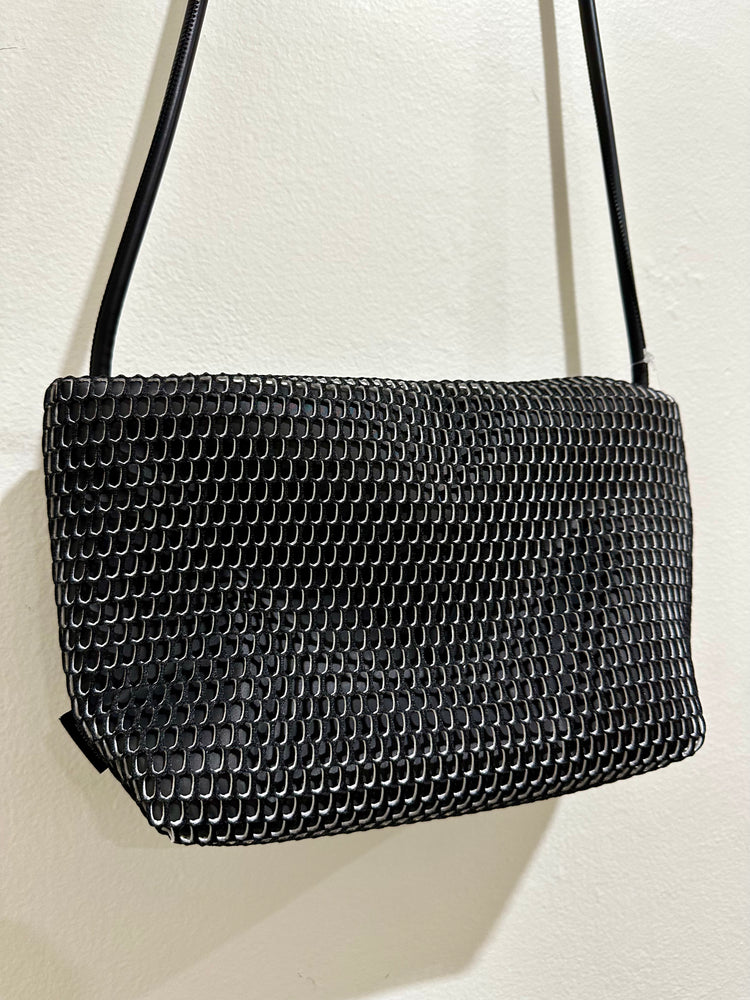 InZu Mouse Black and Silver Hive Crossbody Bag