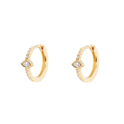 Gammie Gołd Crystal Huggy Earring