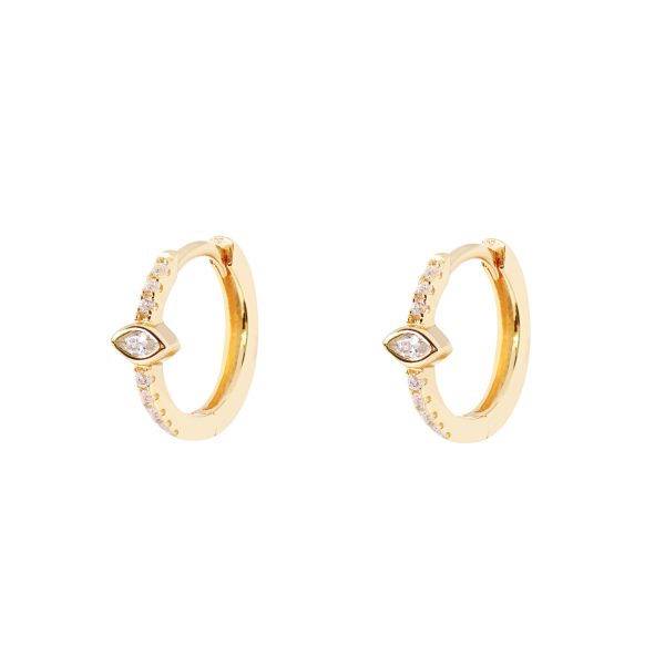 Gammie Gołd Crystal Huggy Earring