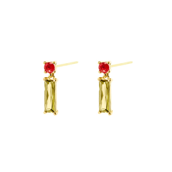 Gammie Gold Drop Zirconia Stud Earring