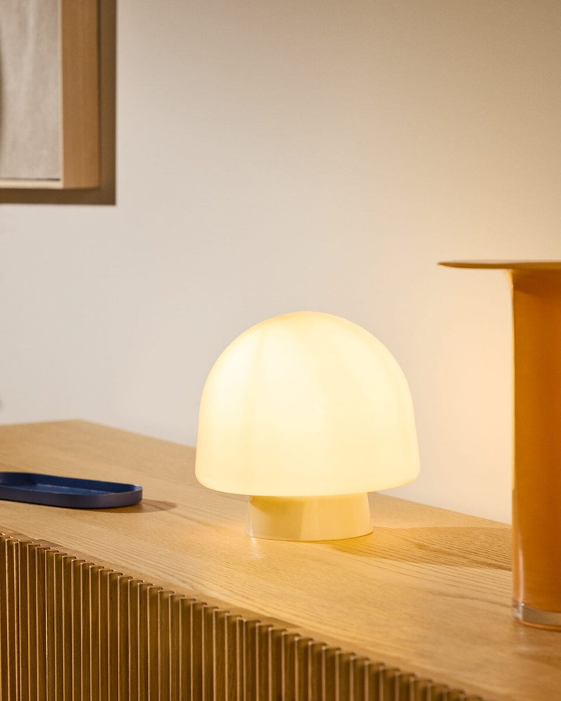 La Forma Reid Glass Mushroom Lamp