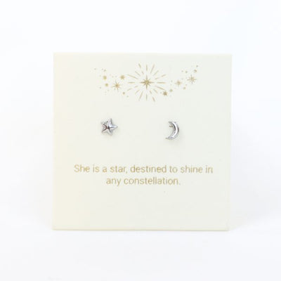 Love Lunamei Inspirations Moon and Stars Stud Earring