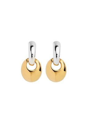 Najo Pebble Drop Silver and Gold Earrings