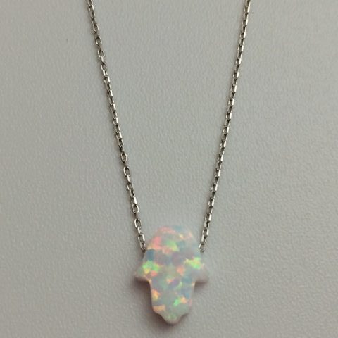 Gammie Opal Humsa Fine Chain Gold Plated Necklace