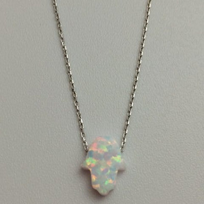 Gammie Opal Humsa Fine Chain Gold Plated Necklace