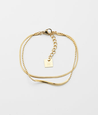 Zag Bijoux Helene Double Gold Bracelet