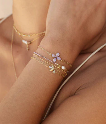 Zag Bijoux Candy Double Semi-precious Gold Bracelet