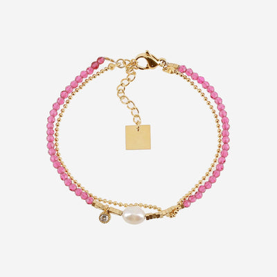 Zag Bijoux Candy Double Semi-precious Gold Bracelet