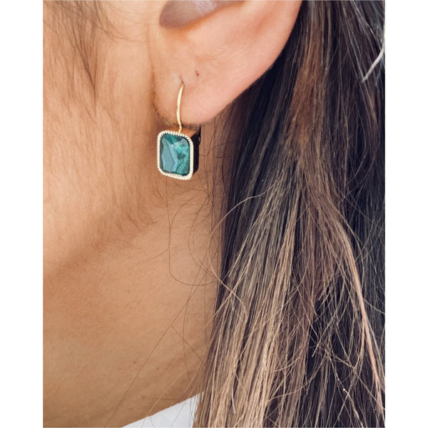 Zag Bijoux Vera Smoky Quartz Gold Huggie Earring