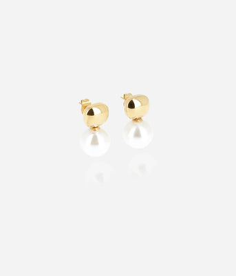 Zag Bijoux Leodie Pearl Gold Earring
