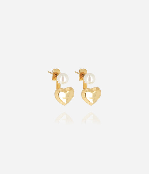 Zag Bijoux Love Pearl Gold Stud Earring
