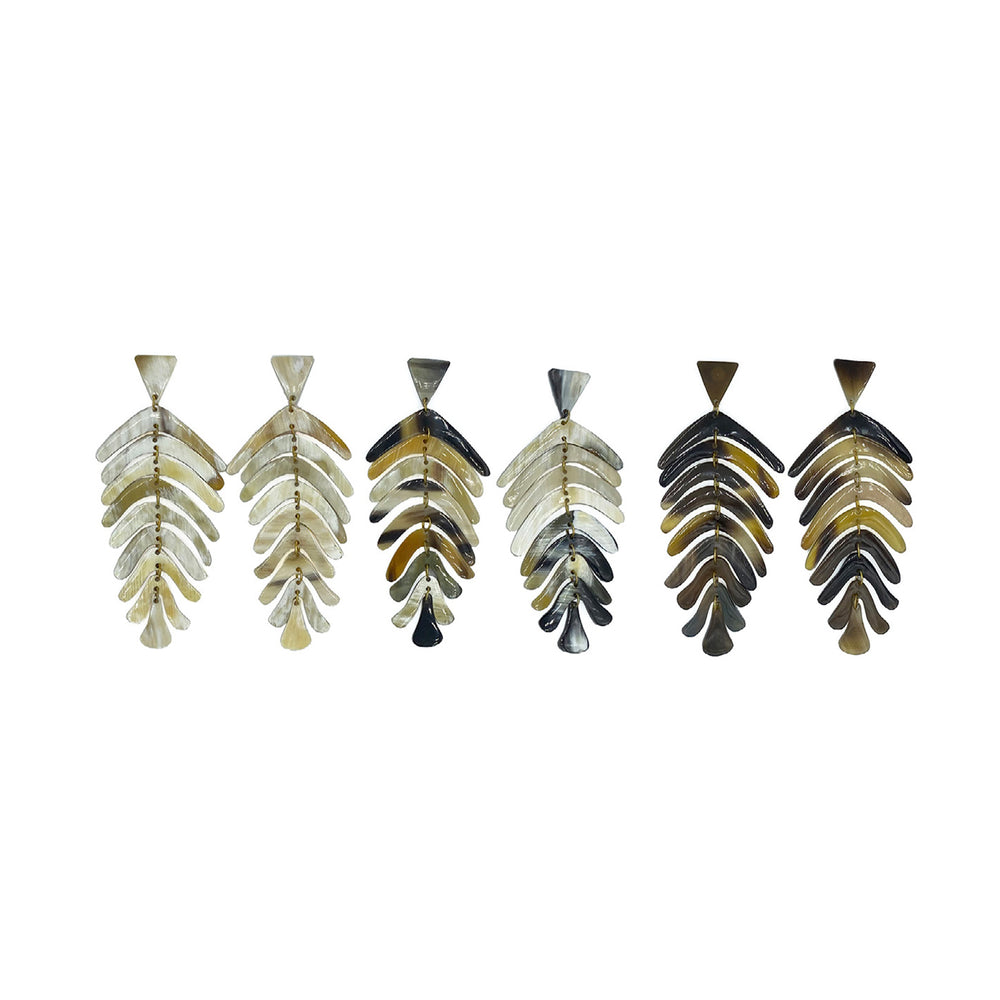 Soyang Paris Light Horn Drop Fan Earring