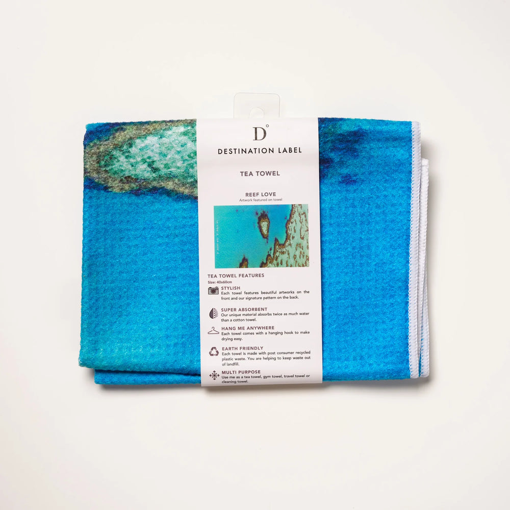 Destination Towels Reef Love Tea Towel