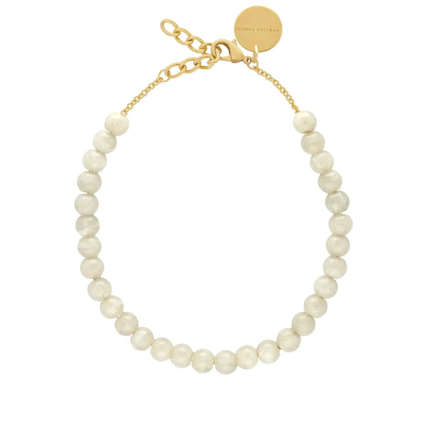 Vanessa Baroni Mini Beads Snow White Marble Necklace