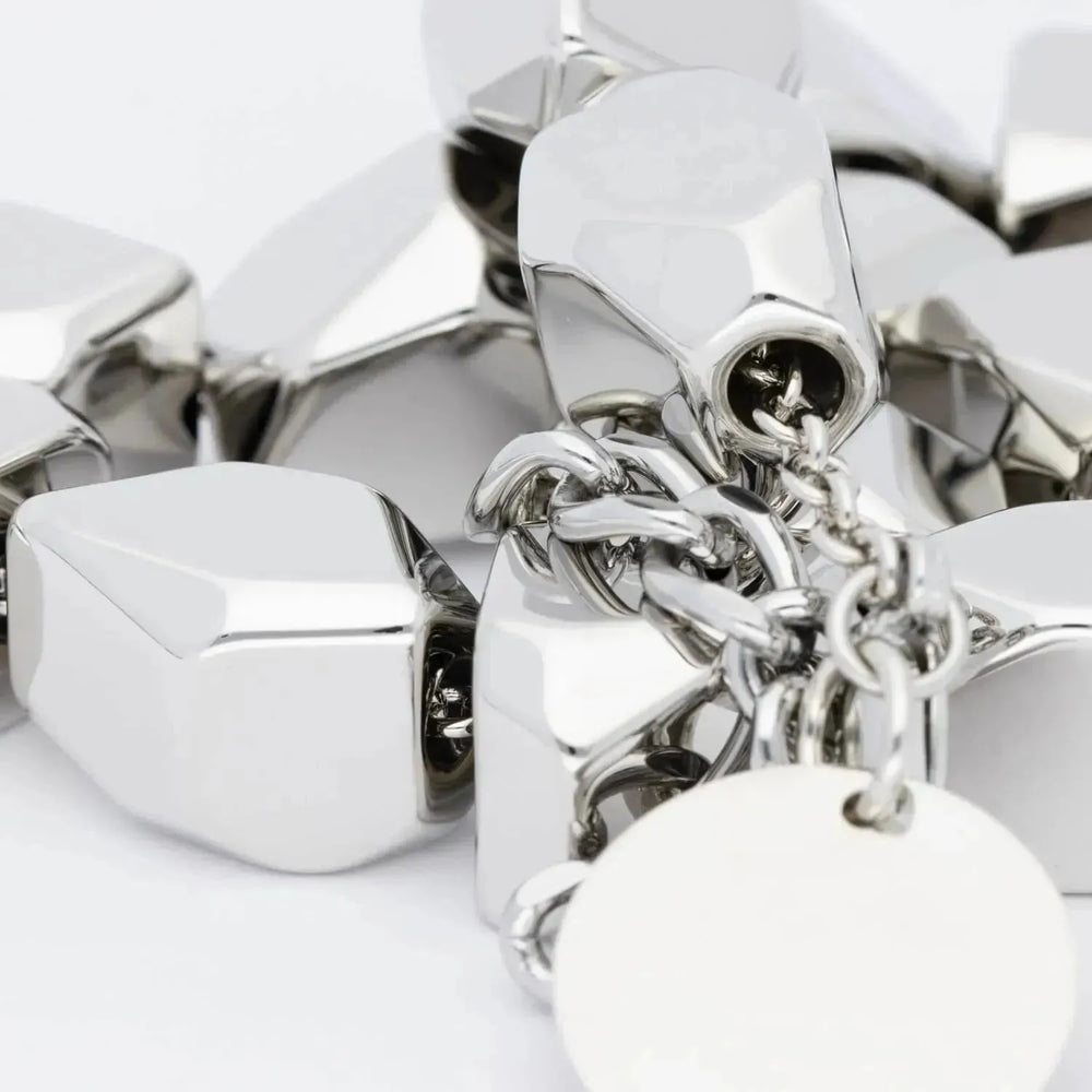 Vanessa Baroni Stone Shaped Silver Necklace