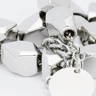 Vanessa Baroni Stone Shaped Silver Necklace