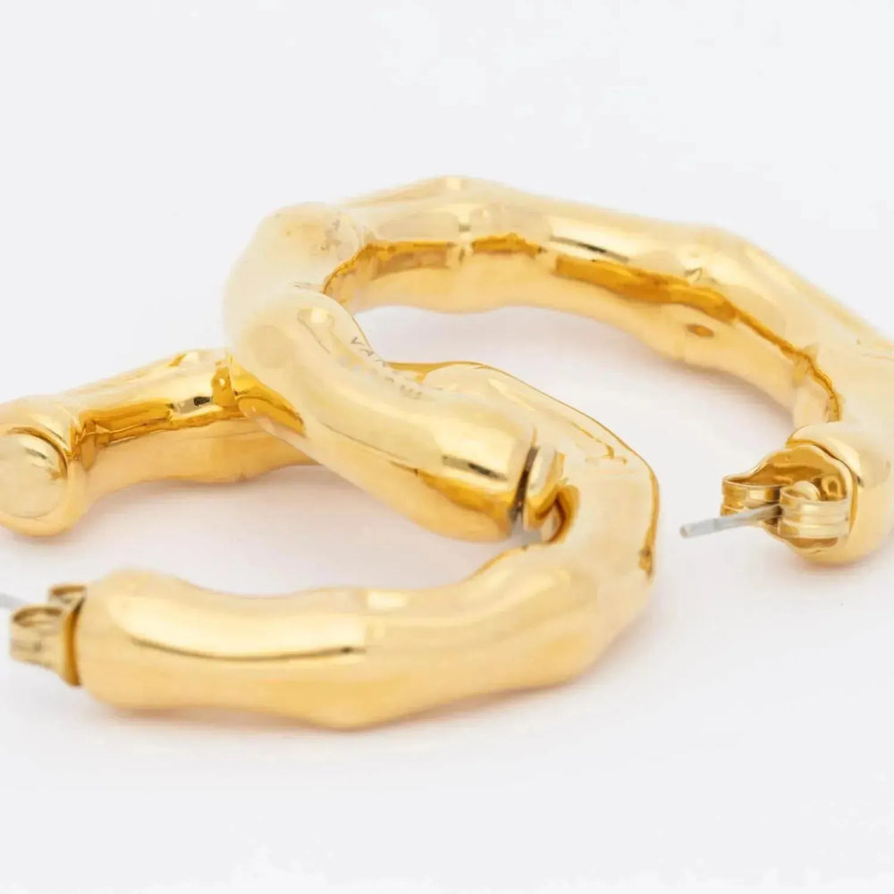 Vanessa Baroni Bamboo Small Gold Earrings