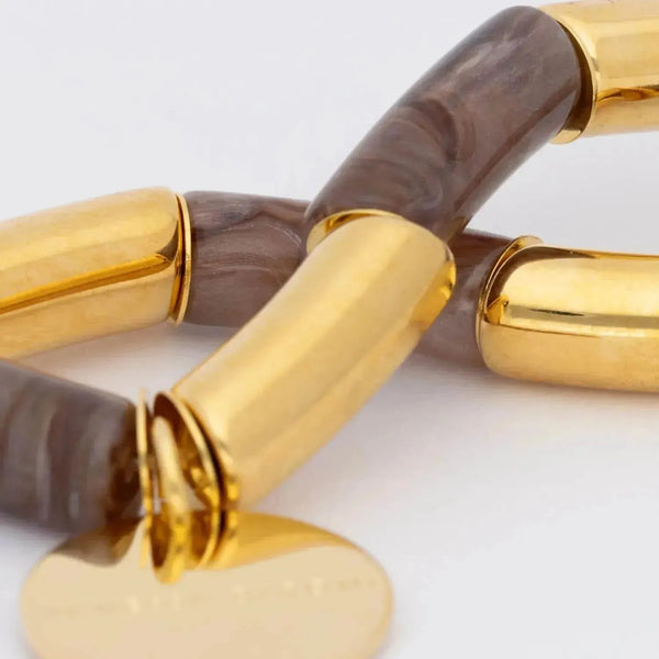 Vanessa Baroni Flex Bracelet Toffee Marble