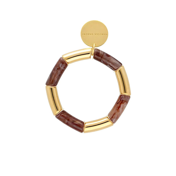Vanessa Baroni Flex Bracelet Toffee Marble