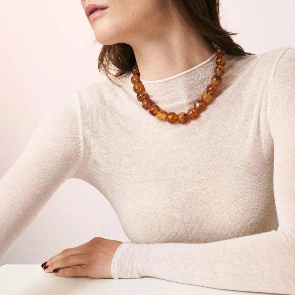 Vanessa Baroni Small Beads Bernstein Necklace