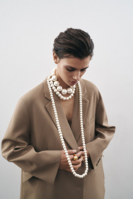 Vanessa Baroni Pearl Bead Small Necklace