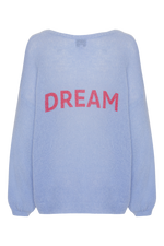 American Dreams Silja Pale Blue W/ Coral Red Letters 'DREAM'