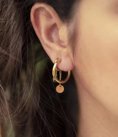 Zag Bijoux Rosa Gold Hoop Earrings