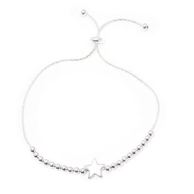 Gammie Sterling Silver Star and Ball Slip Chain Bracelet