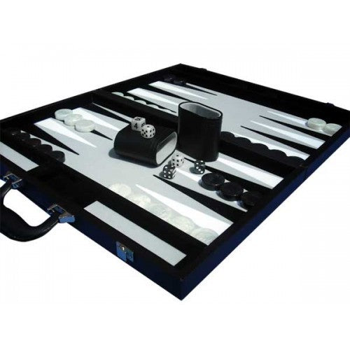 Dal Rossi Black Leather Pu Backgammon  Set