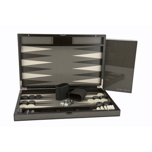 Dal Rossi Luxury Carbon Fibre 15" Backgammon Set