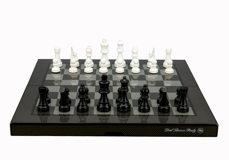 Dal Rossi Luxury Carbon Fibre 16" Chess Set