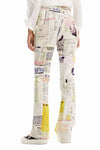 Desigual Newspaper Print Trousers