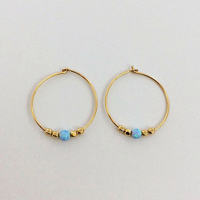 Gammie Opalite Gold Filled Hoop Earring