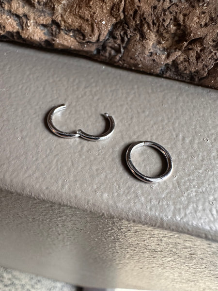 Gammie Sleeper Silver Huggy Earring