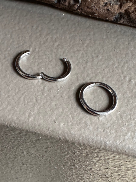 Gammie Sleeper Silver Huggy Earring