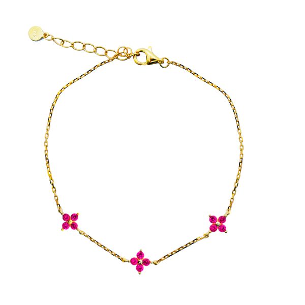 Gammie Fine Gold Flower Chain Bracelet