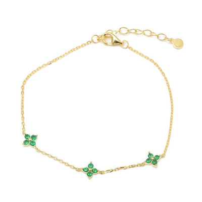 Gammie Fine Gold Flower Chain Bracelet
