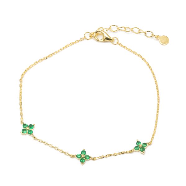 Gammie Fine Gold Flower Chain Bracelet