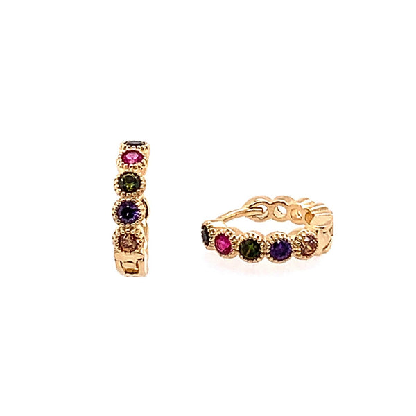 Gammie Multi Gold Huggy Mini Earring